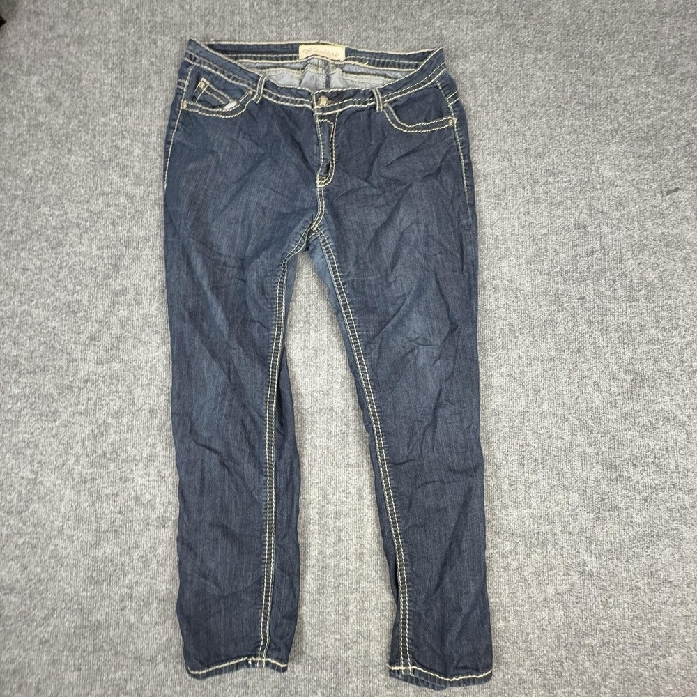 Cest Toi Jeans Womens 3XL Medium Wash Blue Mid Rise Skinny Stretch Denim Pants